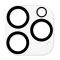  iPhone 16 Pro Max/16 Pro Linsskydd Härdat Glas Black Rings