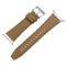  Galaxy Watch 8 46/44/40 mm Armband Äkta Läder Ljus Brun