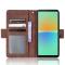  Sony Xperia 10 IV Fodral Avtagbart Kortfodral Brun