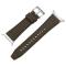  Galaxy Watch 8 46/44/40 mm Armband Äkta Läder Mörk Brun