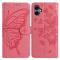  Samsung Galaxy A07 Fodral Med Fjäril Tryck Rosa