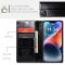 CASEME CASEME iPhone 15 Plus Fodral Oil Wax Flip Svart