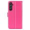  Samsung Galaxy A55 5G Fodral Litchi Läder Rosa