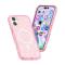  iPhone 17 Skal MagSafe Hybrid Glitter Rosa