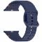  Apple Watch 42/44/45/46/49 mm Armband Silikon Wave Blå