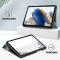  Samsung Galaxy Tab A9 Fodral Tri-Fold PU Läder Svartgrön