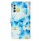  Samsung Galaxy S25 FE Fodral Med Tryck Blå Blommor