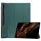 Samsung Galaxy Tab S9 Ultra Fodral Tri-Fold Läder Svartgrön