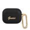 Guess Guess AirPods Pro Skal Saffiano Metal Logo Karbinhake Svart