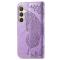  Samsung Galaxy S24 Plus Fodral Big Butterfly Ljus Lila