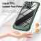  iPhone 15 Pro Skal Shockproof Armor Hybrid Grön