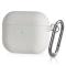 AirPods 3 Skal Silikon Litchi Textur Karbinhake Vit