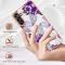  Samsung Galaxy A54 5G Skal Marmor TPU Lila Blommor