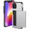  iPhone 15 Skal Hybrid Med Kortfack Silver