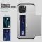  iPhone 15 Skal Hybrid Med Kortfack Silver