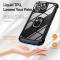  iPhone 15 Pro Skal Shockproof Armor Ring Svart