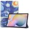  Samsung Galaxy Tab S7 Plus / Tab S8 Plus - Tri-Fold Fodral - Brush Painting