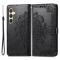  Samsung Galaxy S24 Fodral Mandala Tryck Svart