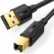 UGREEN UGREEN 1.5m USB-A - USB-B 2.0 Kabel Svart