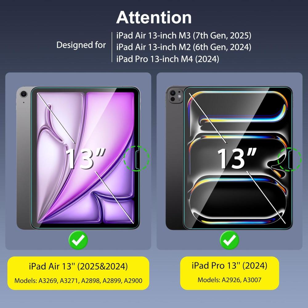  2-Pack iPad Air 13 2025/2024 Skärmskydd I Härdat Glas