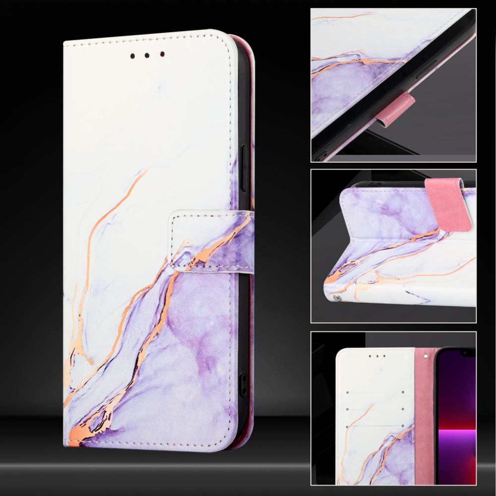  Google Pixel 11/11 Pro Fodral Läder Med Marmormönster