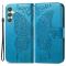  Samsung Galaxy A25 5G Fodral Läder Big Butterfly Blå