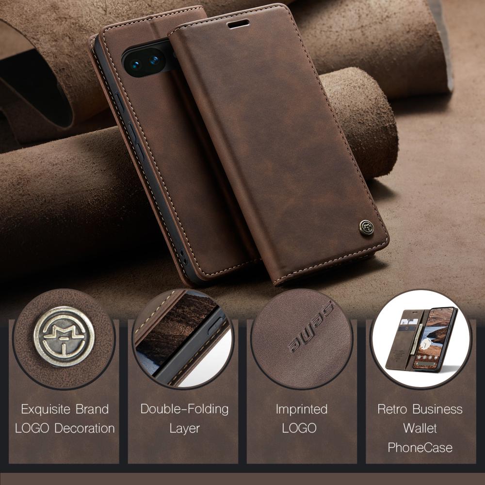CASEME CASEME Google Pixel 10a Fodral Flip Retro Läder Brun