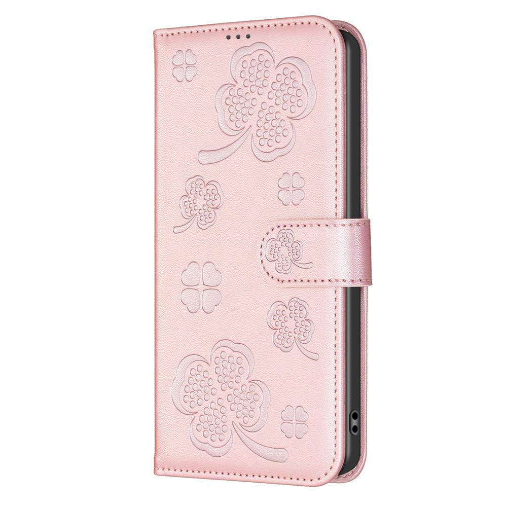  iPhone 17 Pro Max Fodral Med Blommigt Tryck Roséguld