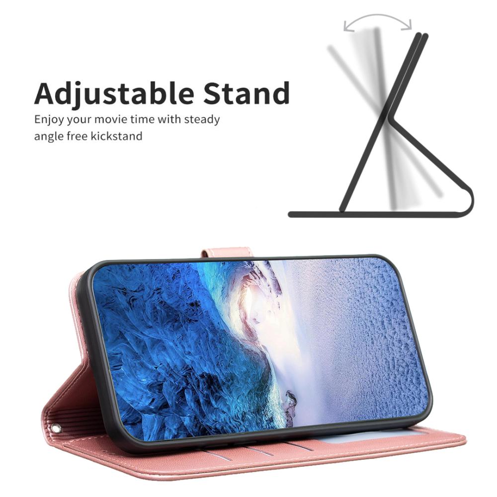  iPhone 17 Pro Max Fodral Med Blommigt Tryck Roséguld