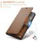 CASEME CASEME Xiaomi 14 Fodral RFID Litchi Läder Brun