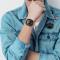  Galaxy Watch 8 46/44/40 mm Armband Rostfritt Stål Guld