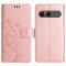  Sony Xperia 10 VII Fodral Med Blommigt Tryck Roséguld