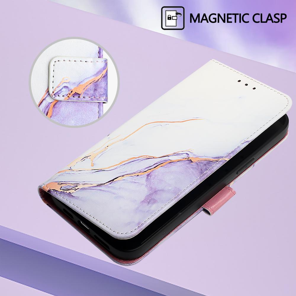  Google Pixel 11/11 Pro Fodral Läder Med Marmormönster