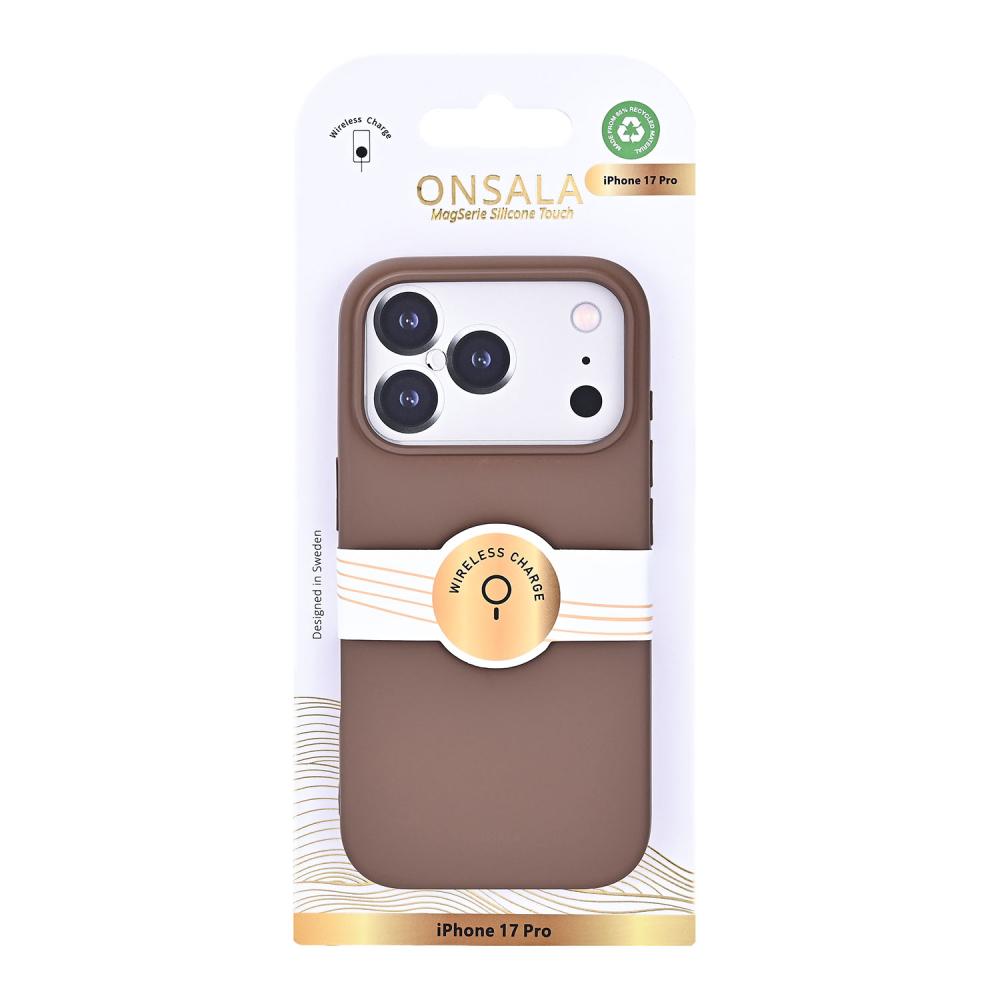 Onsala Onsala iPhone 17 Pro Mobilskal Med Silikonkänsla Chocolate
