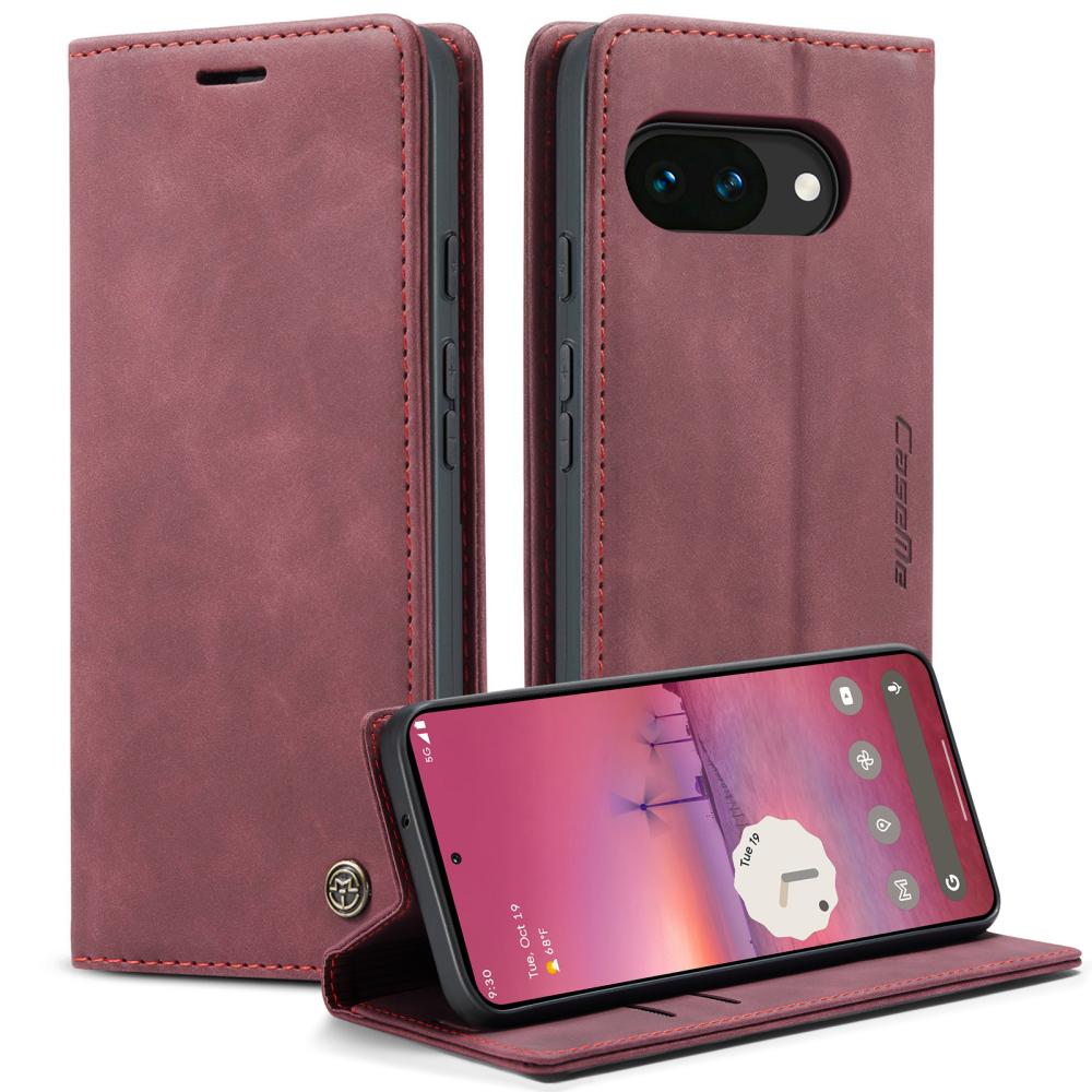CASEME CASEME Google Pixel 10a Fodral Flip Retro Läder Röd