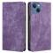  iPhone 15 Plus Fodral RFID Flip Retro Lila