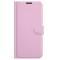  iPhone 13 Pro Max - Litchi Slim Läder Fodral - Ljus Rosa