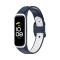  Samsung Galaxy Fit 2 SM-R220 Armband Ihåligt Silikon Mörk Blå/Vit