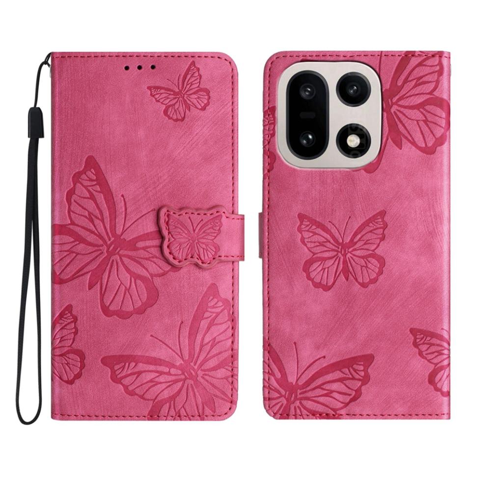  OnePlus 15 Fodral Med Fjäril Tryck Rosa