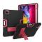  iPad Pro 12.9 (2020/2021) - Shockproof Skal Med Kickstand - Svart/Rosa