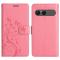  Sony Xperia 10 VII Fodral Med Blommigt Tryck Rosa