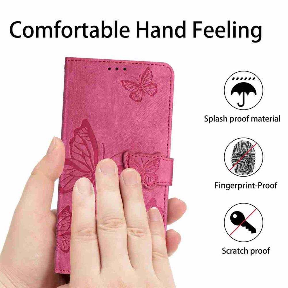  OnePlus 15 Fodral Med Fjäril Tryck Rosa