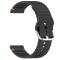  Klockarmband 22 mm Silikon Wave Design Svart