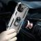  iPhone 13 Pro Max - Shockproof Hybrid Armor Ring Skal - Silver