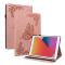  iPad 10.2 2019/2020/2021 Fodral Butterfly Flower Rosa