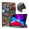 iPad Pro 12.9 (2020/2021) - Tri-Fold Fodral Med Pennhållare - Grafitti