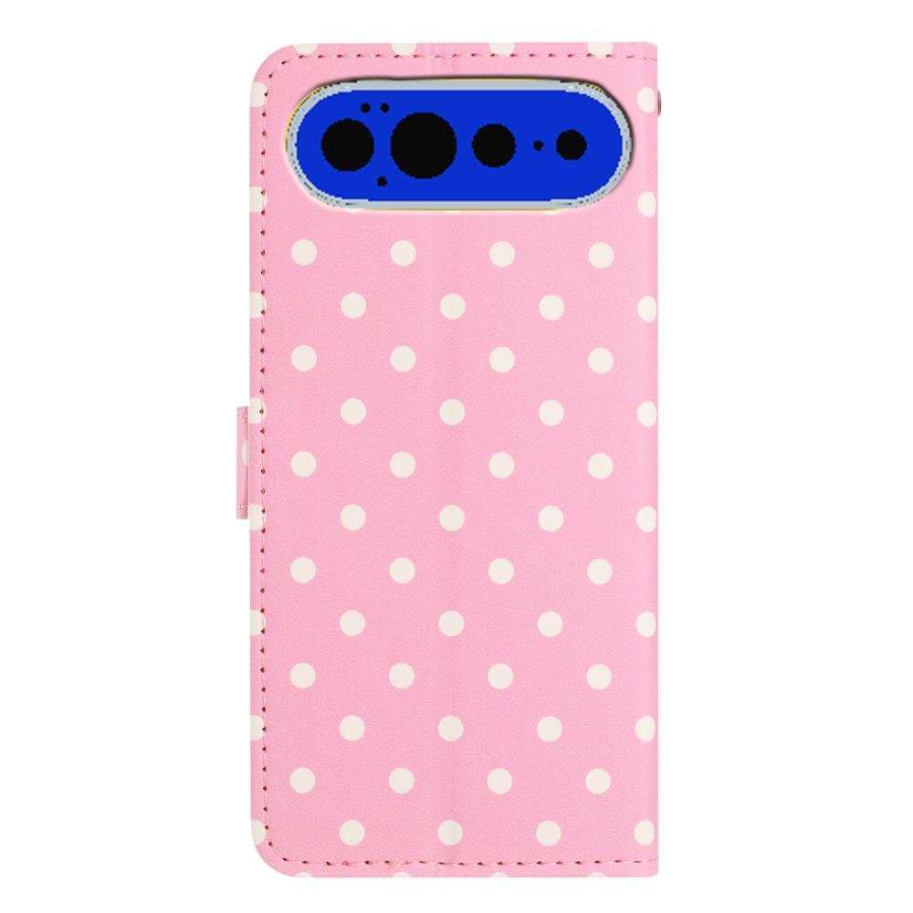  Google Pixel 11 Pro XL Fodral Läder Prickigt Mönster Rosa
