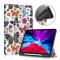  iPad Air 2026-2020/Pro 11 Tri-Fold Fodral Pennhållare Fjärilar