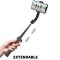  Selfie Stick Tripod 106 cm Trådlös Bluetooth Svart