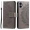  Samsung Galaxy A07 Fodral Mandala Läder Grå
